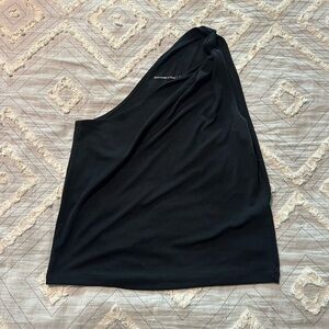 Black One-Shoulder Top Abercrombie & Fitch